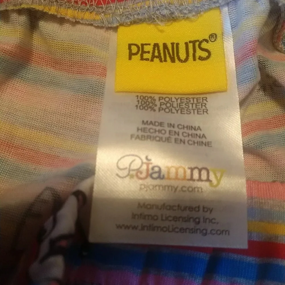 Snoopy Womens Pajamas - Gray and Multicolor - Picture 3 of 5